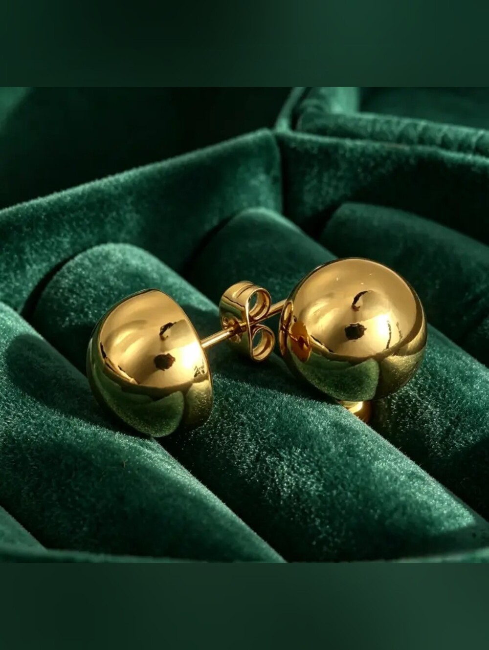 Gold Plated Ball Stud Earrings